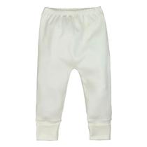 Calça para bebê suedine creme com pé reversível