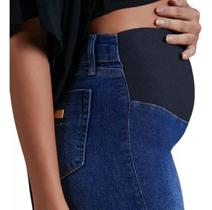 Calça Para Gestante Jeans Com Elástico Grávida Com Lycra Calça Para Gestante Jeans Com Elástico Grávida Com Lycra