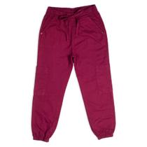 Calça Parachute Infantil Feminina Mania Kids na cor Bordô