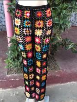 Calça passion comprida de crochê