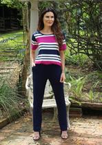 Calça Pau a Pique Básica Moletinho Azul Marinho
