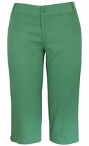 Calça Pau a Pique Pantacourt Viscose Verde Calça Pau a Pique Pantacourt Viscose Verde