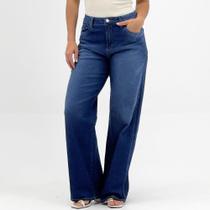 Calça People's Wide Leg Jeans Feminina Calça People's Wide Leg Jeans Feminina