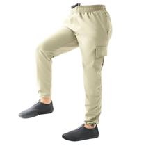 Calça Pesca Mar Negro Hidronatic Infantil UV50+ Vira Bermuda Cor Caqui