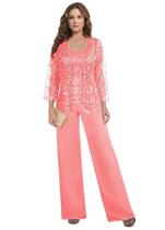 Calça Petyoo Plus Size Mother of The Bride com jaqueta