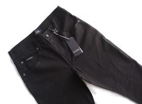 Calça Pierre Cardin Masculina Chino Preta Sarja Tradicional com Elastano Cintura Alta Adulto