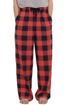 Calça Pijama Infantil Xadrez Preto e Vermelho PATPAT Tamanho 13-14 Anos