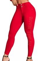 Calça Pit Bull Jeans 35151 Vermelha Cós Modelador Alto Calça Pit Bull Jeans 35151 Vermelha Cós Modelador Alto