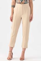 Calça PKS Alfaiataria Capri Bege