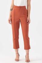 Calça PKS Alfaiataria Risca Giz Terracota Calça PKS Alfaiataria Risca Giz Terracota