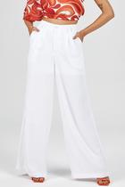 Calça PKS Alfaiataria Wide Leg Branca Calça PKS Alfaiataria Wide Leg Branca