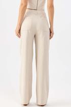 Calça PKS Alfaiataria Wide Leg Linho Natural