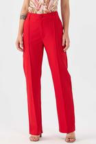 Calça PKS Alfaiataria Wide Leg Vermelha