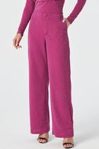 Calça PKS Wide Leg Lurex Rosa Pink