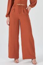 Calça PKS Wide Leg Terracota