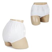 Calça Plástica Classic Luxo Fechada Branco Geriátrica Absorv