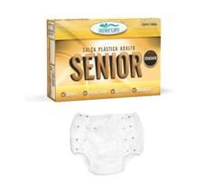 Calça Plástica com botão para incontinência urinária tamanho 48/50 G - Senior Care