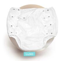 Calça Plastica Luxo Com Botao (branco) Tam Gg 52/54 - Senior Care F083