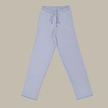 Calça Plissada Tricot Feminina