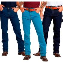 Calça Plus Jeans Original Tecido Algodão com Lycra Kit com 3
