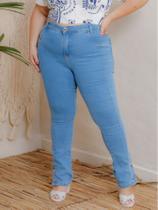 Calça plus recorte 3 botão denin white blogueira skinny hot pants cintura alta qualidade premium
