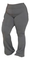 Calça Plus Size Bailarina Flare Boca De Sino Suplex Cós Alto Calça Plus Size Bailarina Flare Boca De Sino Suplex Cós Alto