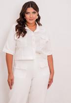 Calça Plus Size Cintura Alta com Bolsos