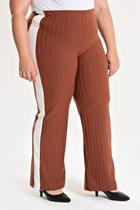 Calça Plus Size Comfort Em Ribana Milano Com Elastano - Serena