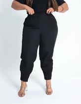 Calça Plus Size Feminina Alfaiataria Cenoura Cintura Alta Modena Moda Elegante Social Trabalho Calça Plus Size Feminina Alfaiataria Cenoura Cintura Alta Modena Moda Elegante Social Trabalho