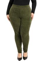 Calça Plus Size Feminina Anistia Fusô Veludo Cotele Elastano Calça Plus Size Feminina Anistia Fusô Veludo Cotele Elastano