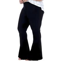 Calça plus size feminina flare bailarina tecido grosso