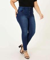 Calça Plus Size Feminina Jeans Skinny Strass Biotipo-50088