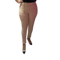 Calça Plus Size Feminina Legguing Malha Pop Com Cinto Cintura Alta Zero Transparência Até o Tamanho 50