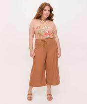 Calça Plus Size Feminina Pantacourt Canelada Marisa-10026