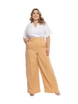 Calça Plus Size Feminina Pantalona com cós de elástico clpl-005