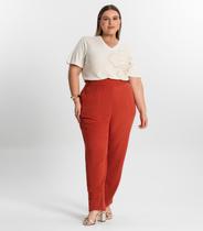 Calça Plus Size Feminina Secret Glam Laranja Calça Plus Size Feminina Secret Glam Laranja