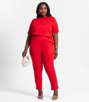 Calça Plus Size Feminina Secret Glam Vermelho