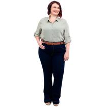 Calça Plus Size Flare Jeans 013088