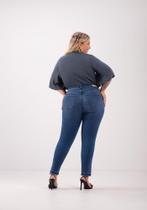 Calça Plus Size Jeans Com Barras Desmanchadas LUNENDER 0084J