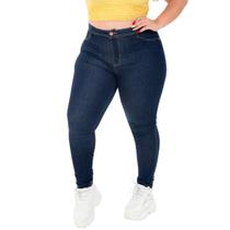 Calça Plus Size Jeans Feminina Skinny Amaciado Super Comfort