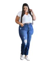 Calça Plus Size Jeans Reta Alta 014904