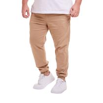 Calça Plus Size Jogger Jeans Sarja Colorida Masculina Punho