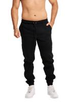 Calça Plus Size Sarja Jogger Masculina Skinny Com Punho S01plusn
