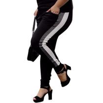 Calça Plus Size Social Feminina Malha Crepe Cintura Alta TRC - La-Bella Modas
