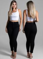 Calça Preta Básica Sawary Modelo Push Up