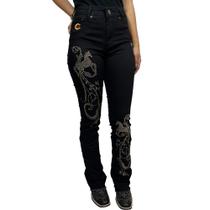 Calca Preta Com Strass Feminina West Country