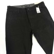 Calça preta de sarja masculina bolso faca social marca R7