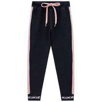 Calça Preta e Rosa Kukiê