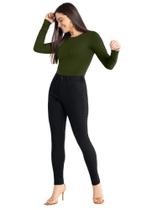 Calça preta jeans não desbota com chapa barriga lunender 30099 Calça preta jeans não desbota com chapa barriga lunender 30099