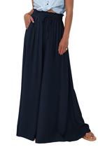 Calça PRETTYGARDEN 2025 Palazzo Pantalona Azul Marinho P Calça PRETTYGARDEN 2025 Palazzo Pantalona Azul Marinho P